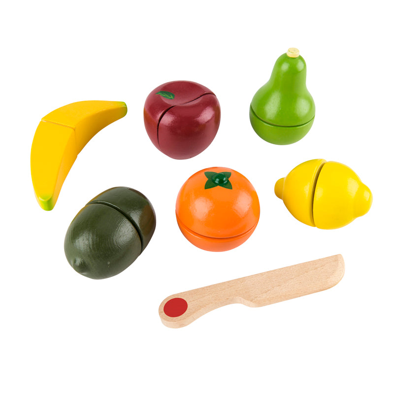 PRESCHOOL TOYS - Pretend Play Kitchen Set Wooden Vegetable Cutter Cutting  Fruit