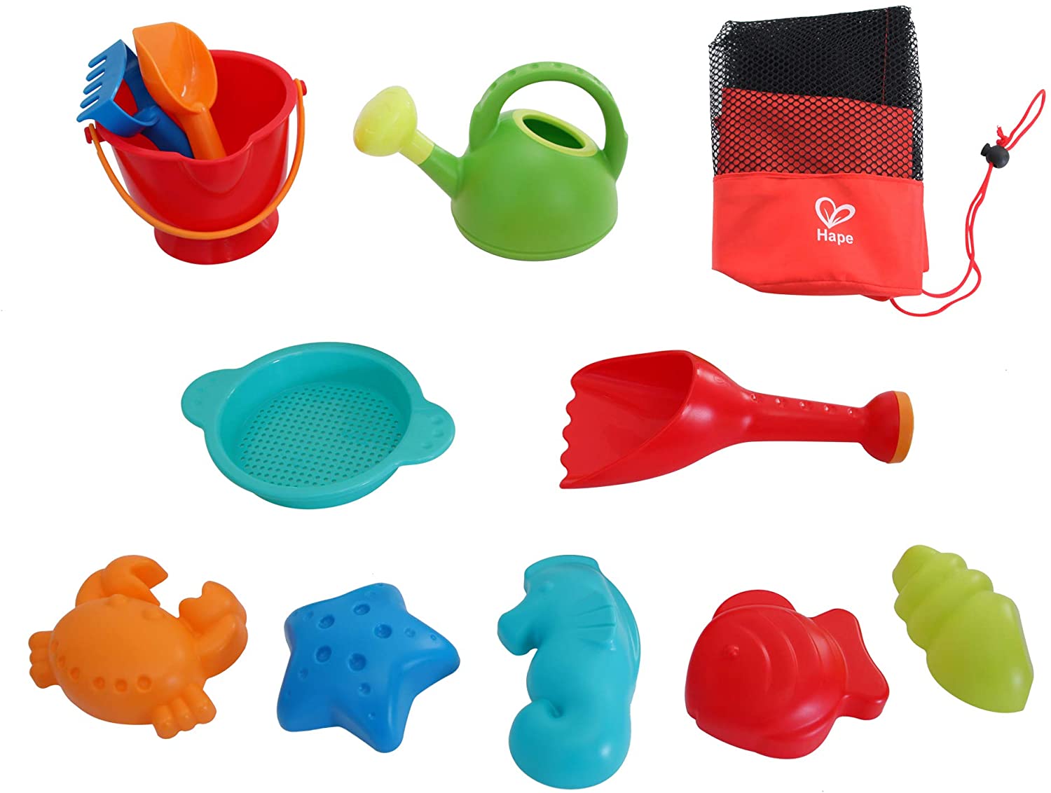 Hape Beach Toy Essential Set, Mesh Bag Included